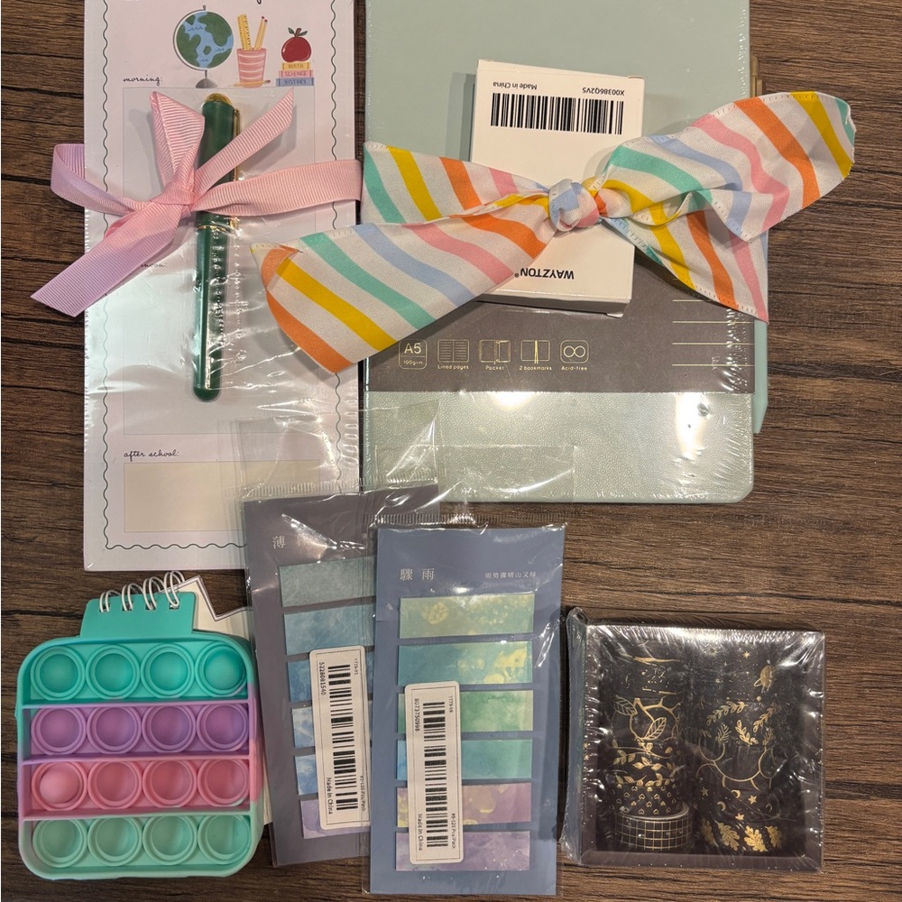 Stationery Set - Notebook, Sticky Notes, Washi, More